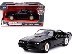 Tegos Pontiac Firebird Black with Gold Stripes and Hood Bird "Fast &amp; Furious" Series 1/32 Diecast Model Car by Jada