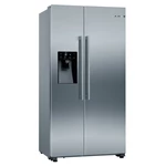 Americká chladnička Bosch Serie | 6 KAD93AIEP nerez voľne stojaca americká NoFrost chladnička s mrazničkou vľavo • výška 178,7 cm • objem chladiacej č