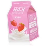 A’pieu One-Pack Milk Mask Strawberry rozjasňující plátýnková maska 21 g