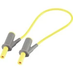 VOLTCRAFT MSB-501 bezpečnostní měřicí kabely [lamelová zástrčka 4 mm - lamelová zástrčka 4 mm] žlutá, 25.00 cm