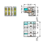 Kolíková lišta WAGO 721-2208/026-000, počet kontaktů 8, řádků 2, 25 ks