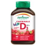 JAMIESON Vitamín D3 kids jahoda 100 cucacích tablet