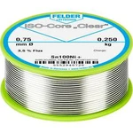 Pájecí cín Felder Löttechnik ISO-Core "Clear" Sn100Ni+, cívka, 0.250 kg, 0.75 mm