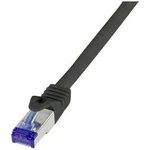 Síťový kabel RJ45 LogiLink C6A023S, CAT 6A, S/FTP, 0.5 m, černá