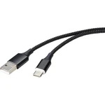 Renkforce #####USB-Kabel USB 2.0 #####USB-A Stecker, #####USB-C™ Stecker 1.00 m čierna magnetická zástrčka