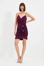 Trendyol Plum Drape Detailed Dress