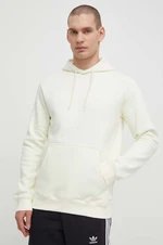 Mikina adidas Originals Trefoil Essentials Hoody pánska, béžová farba, s kapucňou, jednofarebná, IR7790