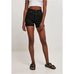 Women's Organic Stretch Denim 5 Pocket Shorts, Black Washed