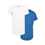 Pre-Pack Long Shaped Turnup Tee 2-Pack White + Sport Blue