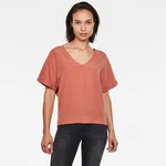 G-STAR Tričko - Joosa woven tee wmn ss oranžové