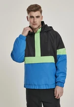 3-Tone Neon Mix Pull Over Jacket Black/Cobalt Blue