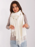 Monochrome women's scarf Ecru