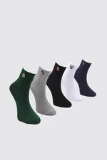 Trendyol Multicolored 5 Pack Animal Patterned Cotton College-Tennis-Medium Socks