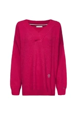 Tommy Hilfiger Sweater - CANDACE V-NK SWTR pink