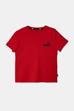 Dětské bavlněné tričko Puma ESS Small Logo Tee B červená barva, s potiskem