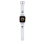 Řemínek Karl Lagerfeld Karl and Choupette Head NFT pro Apple Watch 38/40/41, bílá