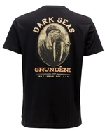 Grundéns tričko dark seas x grundens seaworthy ss t-shirt black - l