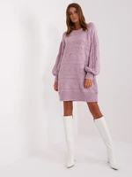 Light purple oversize knitted dress