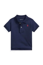 Dětská bavlněná polokošile Polo Ralph Lauren tmavomodrá barva, 320570127002