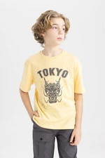 DEFACTO Boys Oversize Fit Crew Neck Printed Short Sleeve T-Shirt