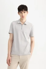 DEFACTO Regular Fit Zipper Collar Short Sleeve Polo T-Shirt