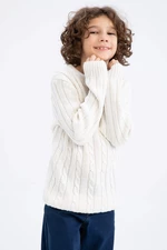 DEFACTO Chlapčenský sveter s okrúhlym výstrihom a pravidelným strihom
