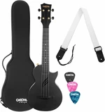 Cascha Carbon Fibre Set Ukulele concert Black