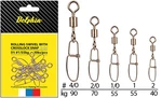 Delphin obratlík s karabínou rolling swivel with crosslock snap b-04 - veľkosť  2/0 / nosnosť 70 kg