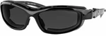 Bobster Road Hog II Convertible Gloss Black/Smoke Mirror/Amber/Clear/Dual Grade Mirror Okulary motocyklowe