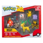 Jazwares Pokémon akčné figúrky 8-Pack (Pikachu, Jigglypuff, Rockruff, Sneasel, Abra, Ditto, Leafeon, Magikarp)