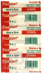 FIXAPLAST Strips náplasť 6 x 2 cm textilná s vankúšikom 5 ks