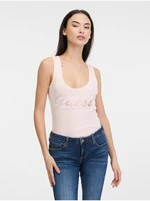 Light pink women's tank top by Guess - Women