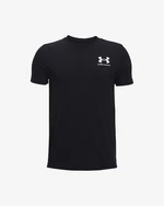 Under Armour Sportstyle Left Chest Triko dětské Černá