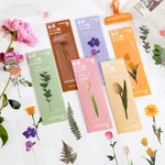 5 pcs/set Natural Plant flower leaves Series Bookmark PVC Reading Book mark Book Page Marker Stationery Supplies gift