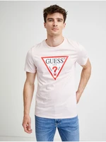 Light Pink Men's T-Shirt Guess - Men's