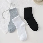 fashion sports brand logo socks black and white cotton socks men's and women's sports socks four seasons can wear socks For nik