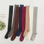 Women Warm High Socks Winter Knit Over Knee Stockings Cotton Thigh Tights