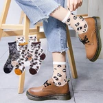 Sexy Lace Mesh Fishnet Socks Mixed Fiber Transparent Stretch Elasticity Ankle Net Yarn Thin leopard Women Cool Socks 1pair=2pcs