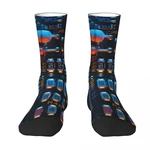 Microchip Circuit Socks Harajuku High Quality Stockings All Season Long Socks Accessories for Man's Woman's Birthday Present