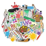 10/30/50pcs Painting Art Sticker Pack for Scrapbook, Planner, Notebook, Phone, Laptop DIY Craft Decoration, Card Making