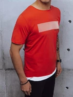 Red men's T-shirt Dstreet z with print