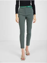 Orsay Black-Green Ladies Patterned Pants - Women