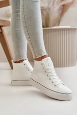 Women's insulated sneakers made of eco leather Big Star white