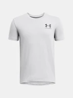 Svetlosivé tričko Under Armour UA B SPORTSTYLE LEFT CHEST SS