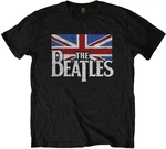 The Beatles T-shirt Drop T Logo & Vintage Flag Unisex Black L