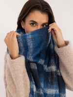 Dark blue checkered scarf