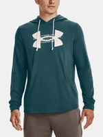 Tmavozelená pánska mikina Under Armour UA Rival Terry Logo Hoodie