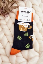 Men's Patterned Socks Beer Black