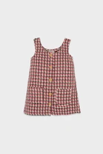 DEFACTO Baby Girl Pocket Buttoned Patterned Tweed Overalls