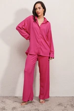 Bigdart 5858 Knitted Double Wear Set - Fuchsia